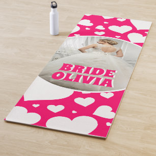 Tapis De Yoga Photo de mariée de bachelorette personnalisée