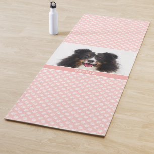 Tapis De Yoga Photo Pet Personnalisée Rose Vierge Avec Patrouill