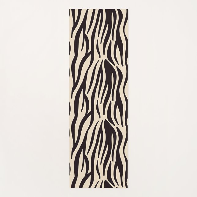 Tapis De Yoga Photographie en noir et blanc Zebra (Devant)