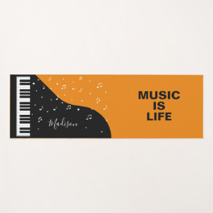 Tapis De Yoga Piano Musique nom personnalisé yoga mat
