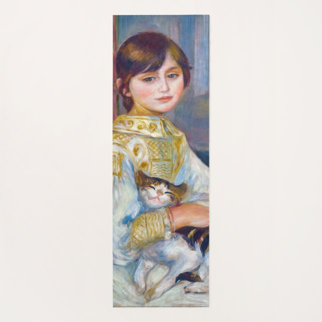 Tapis De Yoga Pierre-Auguste Renoir - Enfant avec chat (Dos)