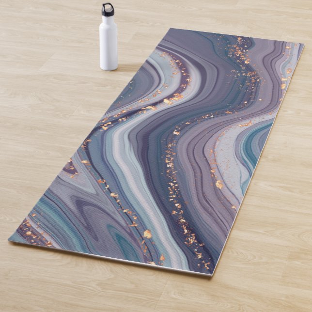 Tapis De Yoga Pierre de marbre liquide (En situation)