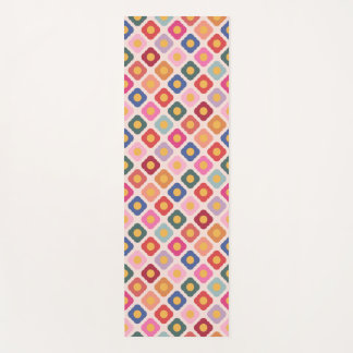 Tapis de yoga Pilates floral coloré pour le bien-ê