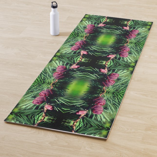 Tapis De Yoga Pinecones miniatures proches Abstraits (En situation)