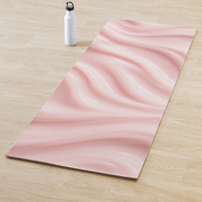 Tapis De Yoga Pink Cream Abstract Design (En situation)