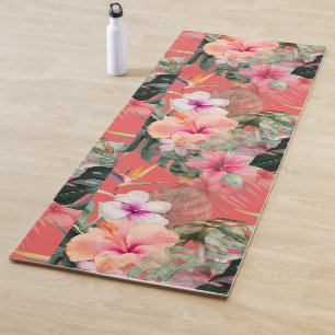 Tapis De Yoga PixDezines Paradis Tropical Floral Feuillage