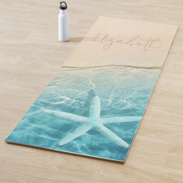 TAPIS DE YOGA PLAGE BLUE STAR (En situation)