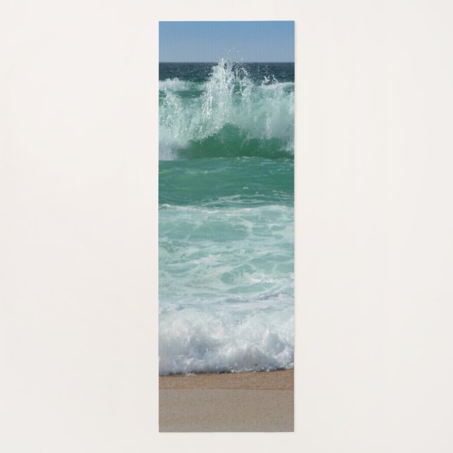 Tapis De Yoga Plage Bord de mer Vagues Sable Modèle tendance (Dos)