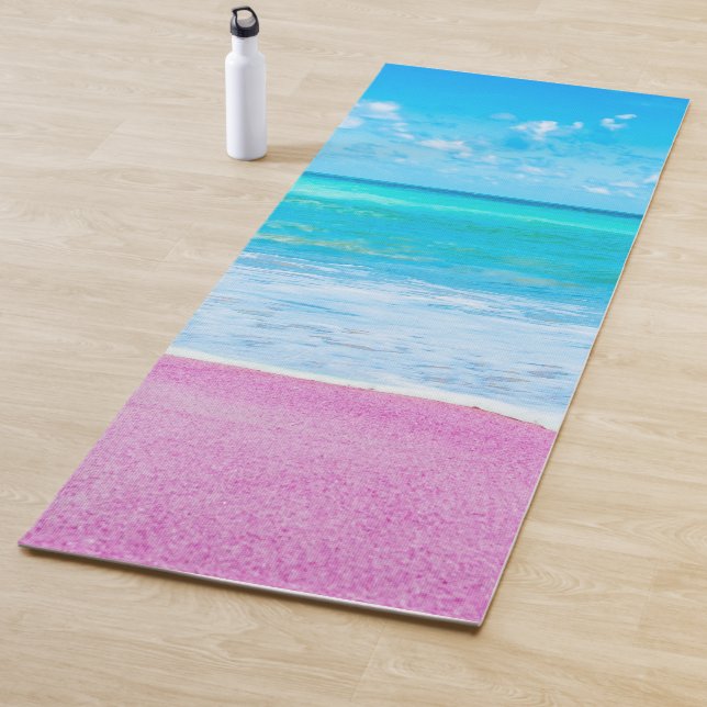 Tapis De Yoga Plage de sable rose (En situation)