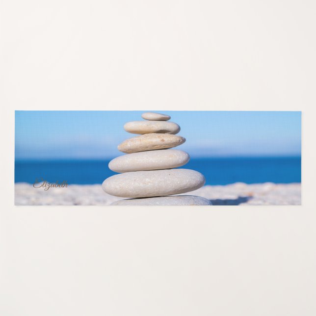Tapis De Yoga Plage tropicale Zen Stons (Devant (Horizontal))