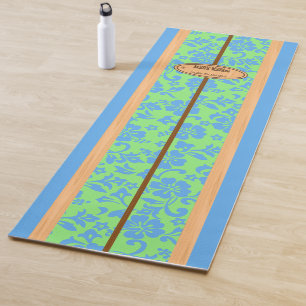 Tapis De Yoga Planche de surf Monogramme Mokuleia Hawaiian Hibis