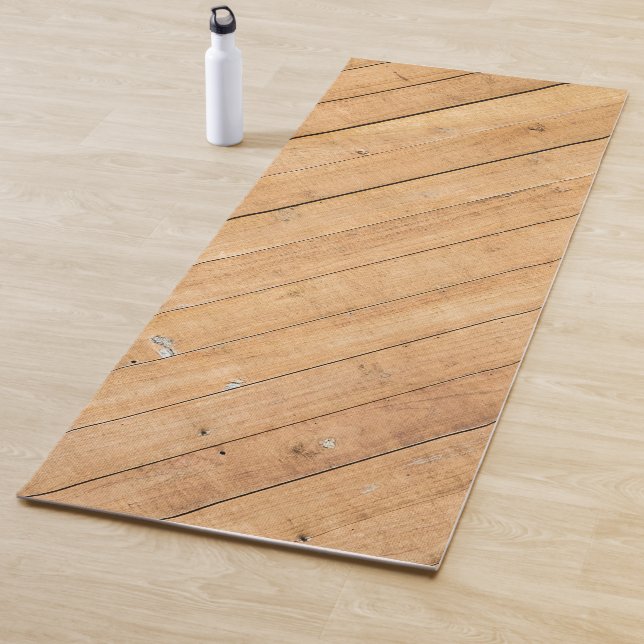 Tapis De Yoga Planche en bois (En situation)