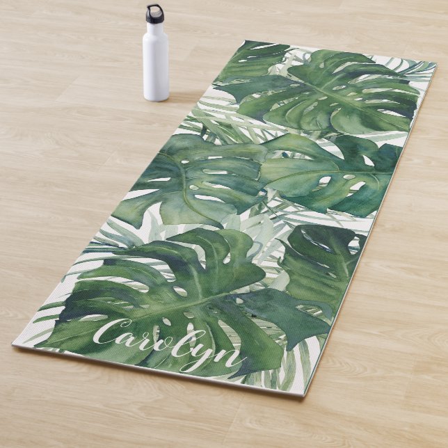 Tapis De Yoga Plantes de la jungle tropicale Feuille (En situation)