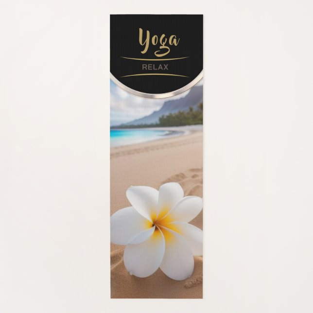 Tapis De Yoga Plumeria Océanique - Yoga Mat (Devant)