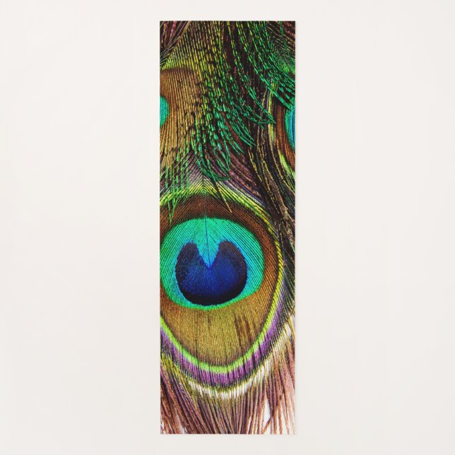 Tapis De Yoga Plumes de paon 4 (Devant)