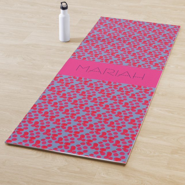 Tapis De Yoga Pointeurs d'aquarelle Namaste avec nom personnalis (En situation)