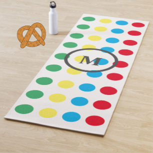 Tapis De Yoga Points colorés amusants Motif Monogramme Yoga Mat