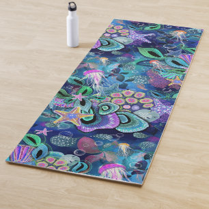 Tapis De Yoga Poisson à la gelée d'Ocean Life