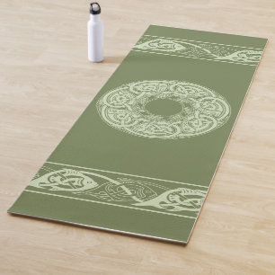 Tapis De Yoga Poisson à nouer celtique en vert