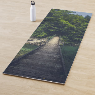 Tapis De Yoga Pont suspendu simple rivière Idrijca, Slovénie