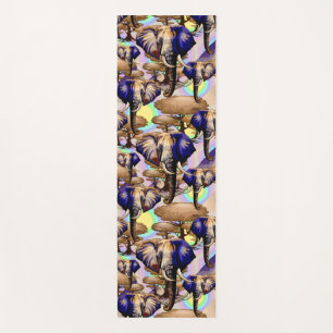 Tapis De Yoga Portrait surréaliste de l'éléphant africain