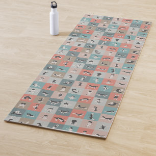 Tapis De Yoga Pose de yoga de chien. Yoga avec chiens