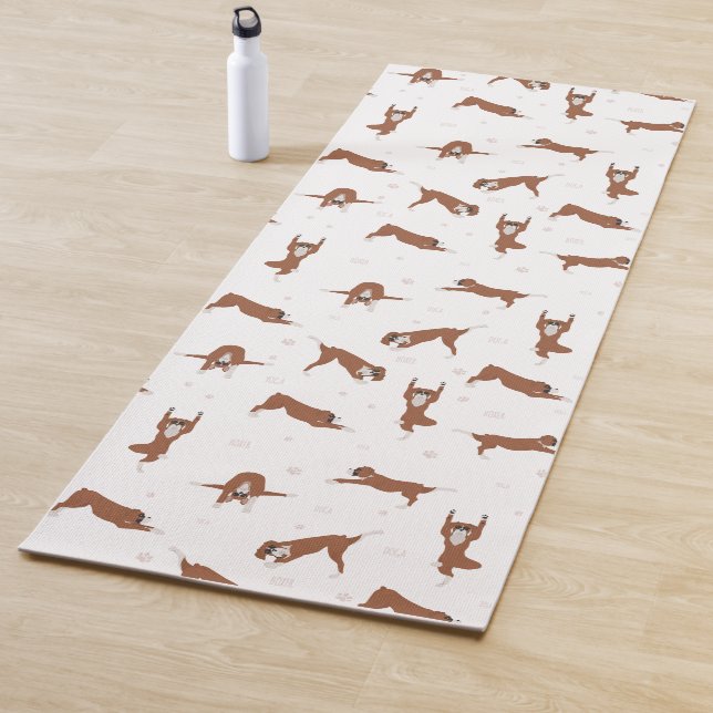 Tapis De Yoga Pose de yoga pour chien de boxe (En situation)