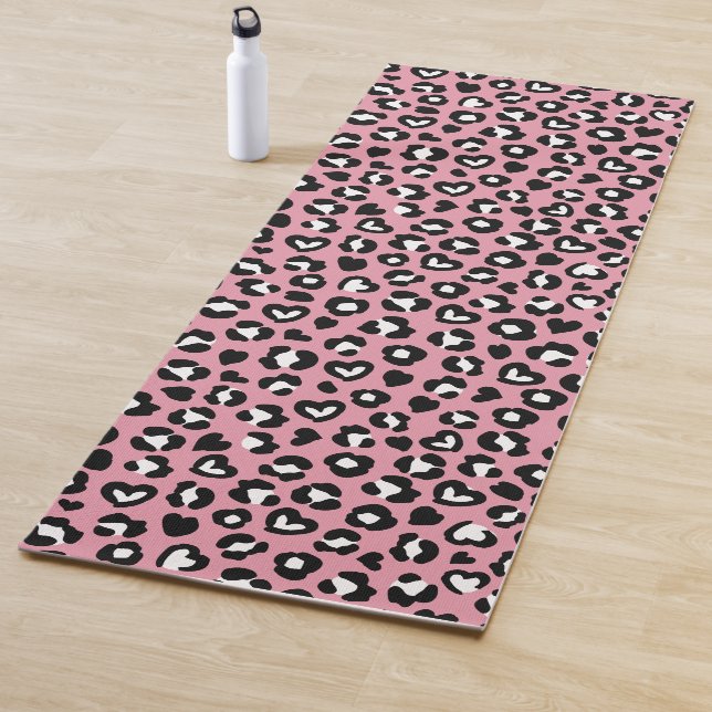 Tapis De Yoga Poster de animal, Léopard Rose, Zones De Cheetah,  (En situation)