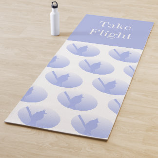 Tapis De Yoga Prendre son envol Calme Oiseau bleu silhouette enl