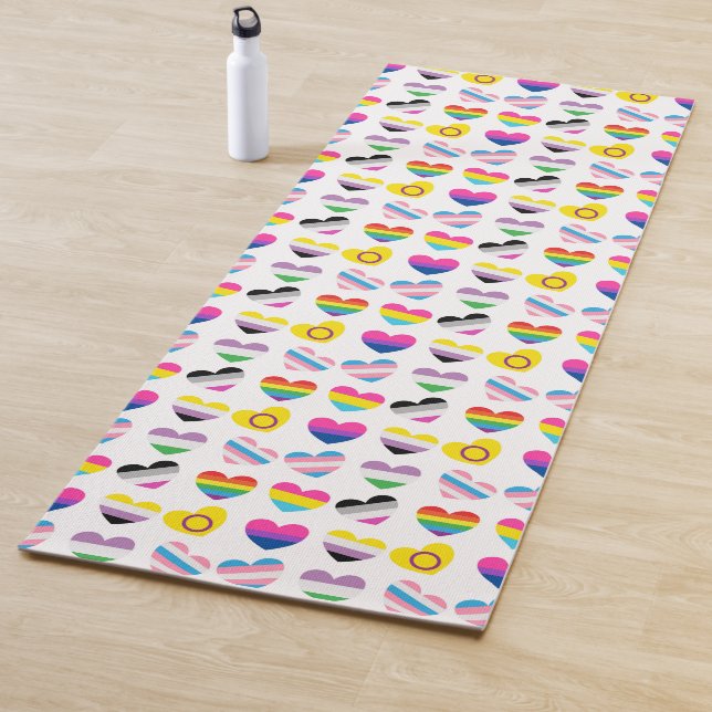 Tapis De Yoga Pride Coeurs Yoga Mat (En situation)