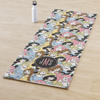 Tapis De Yoga Princesse Disney| Motif surdimensionné de monogram