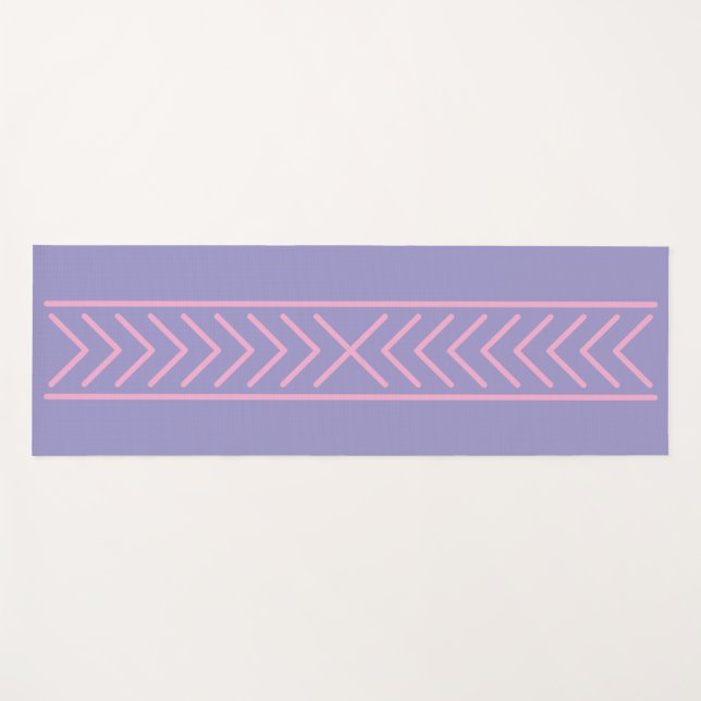 Tapis De Yoga Purple clair et Yoga rouge (Devant (Horizontal))