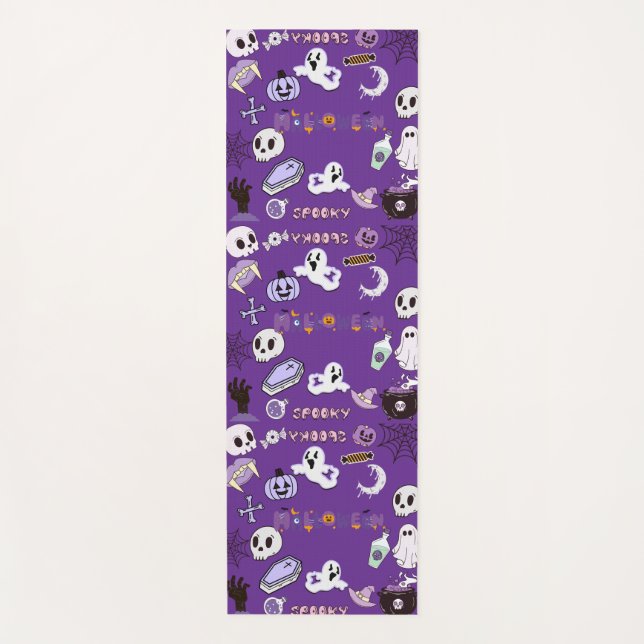 Tapis De Yoga Purple Halloween (Devant)