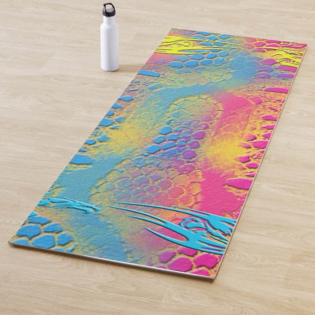 Tapis De Yoga PYTHON - moderne fractale décorative - (En situation)