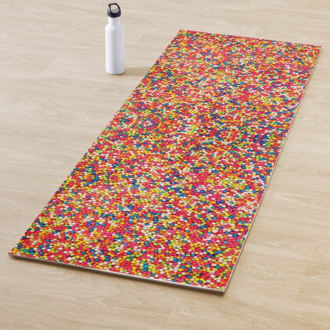 Tapis De Yoga Rainbow Candy Motif (En situation)