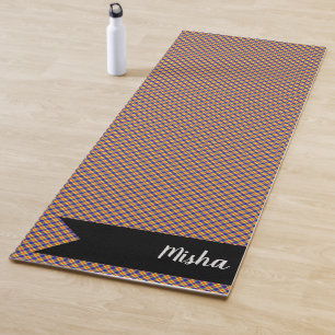Tapis De Yoga Rainbow Check Scottish Tartan Plaid Motif