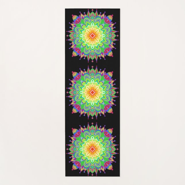 Tapis De Yoga Rainbow Mandala Yoga Mat (Devant)