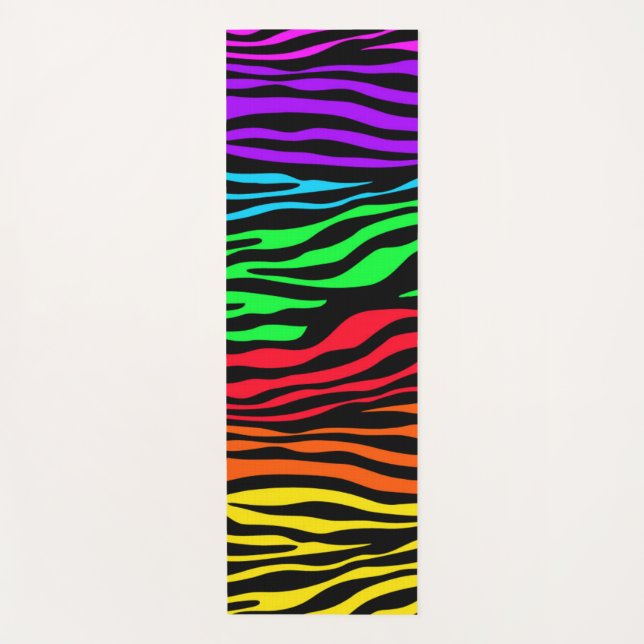 Tapis De Yoga Rainbow Zebra (Devant)