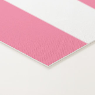 Tapis de yoga rayé rose et blanc