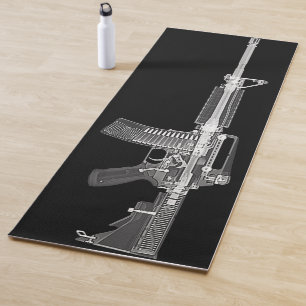 Tapis De Yoga Rayon X d'arme à feu de l'arme à feu AR-15 vrai du