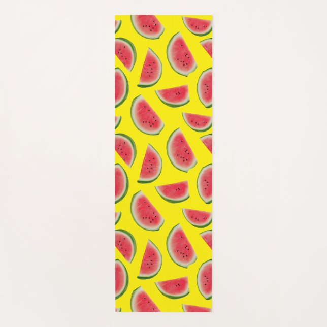 Tapis De Yoga Realistic Watermelon Slice Pattern Design (Devant)