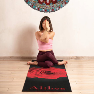 Tapis De Yoga Red Rose Yoga Mat – Healing & Inner Strength