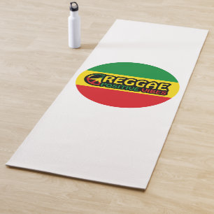 Tapis De Yoga Reggae Musique avec des vibes positives et drapeau