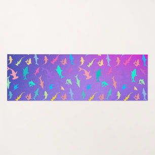 Tapis De Yoga Requin coloré sous la mer School Party