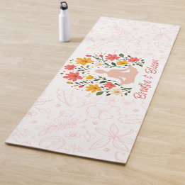 Tapis De Yoga Respirer et fleur Méditation Yoga Mat