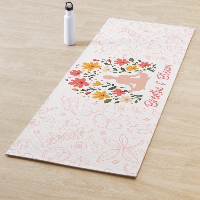 Tapis De Yoga Respirer et fleur Méditation Yoga Mat (En situation)