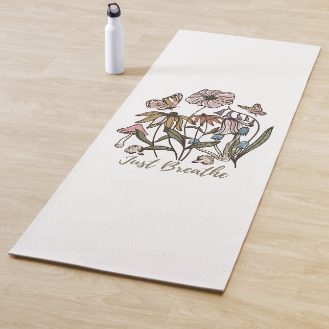 Tapis De Yoga Respirer-Fleur sauvage-Yoga-Nature-Mignonne (En situation)