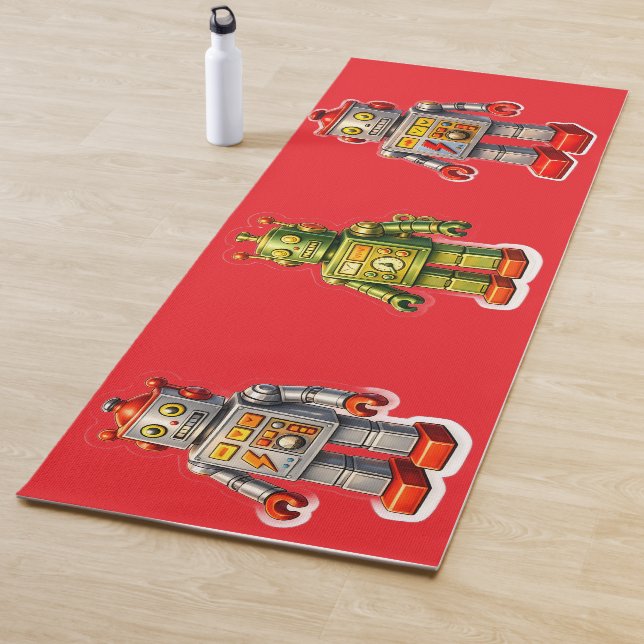 Tapis De Yoga Retro robot squad prem (En situation)