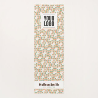 Tapis De Yoga Retro Wavy Abstract Pattern Custom Yoga Mat