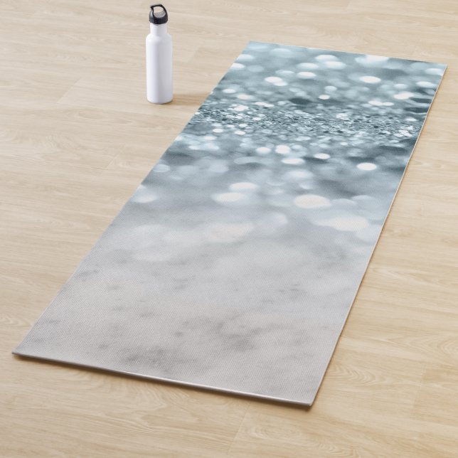 Tapis De Yoga Rêve de Parties scintillant d'hiver de marbre #1 (En situation)